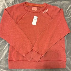 NWT American Eagle women’s size S sweatshirt. Light wine color.